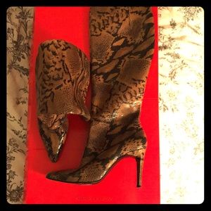 Snake Skin Boots - Charles Jourdan 6 1/2
